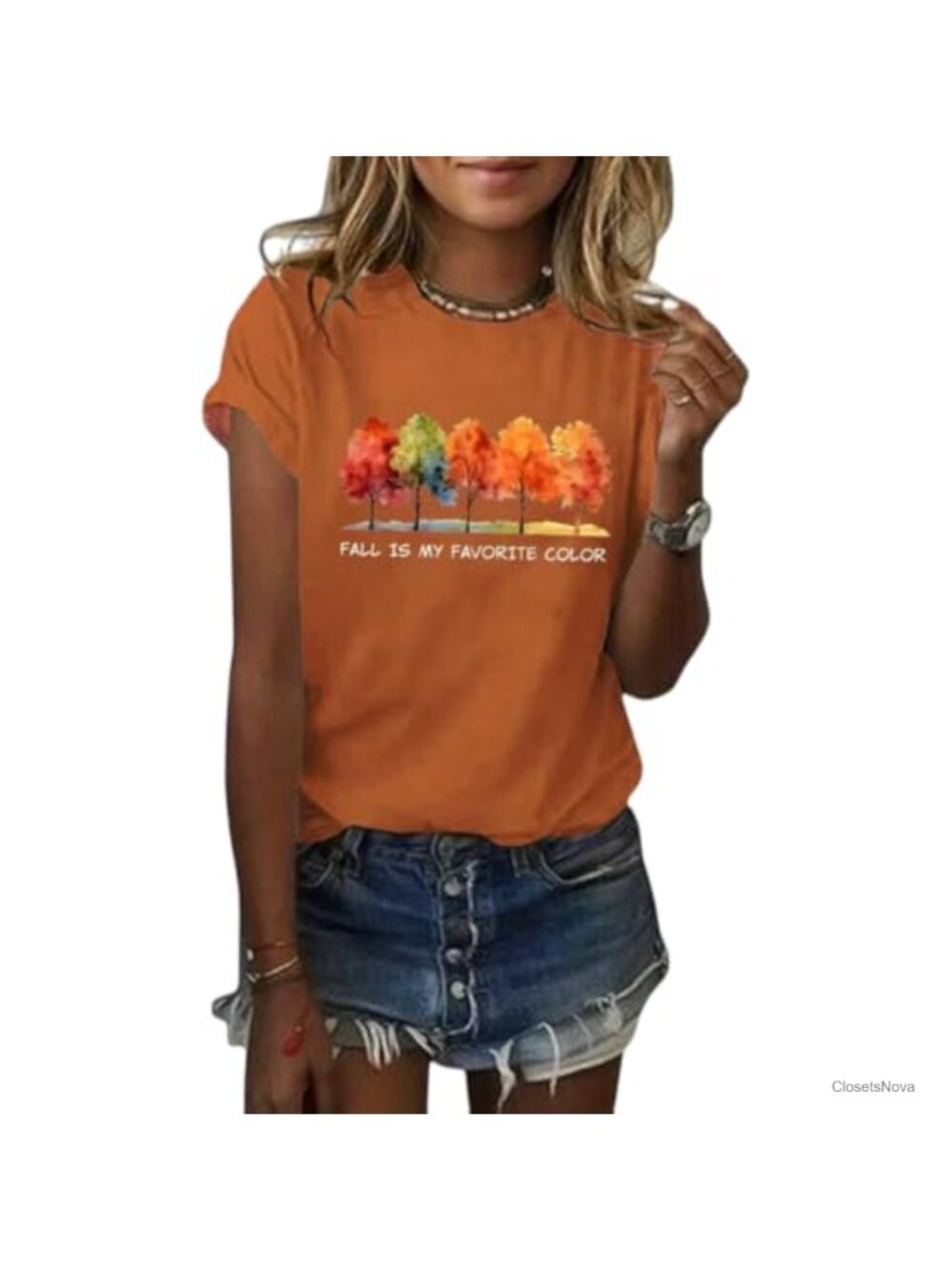 Women's Halloween Spooky Season Graphic T-Shirt Cotton Polyester Crew Neck
